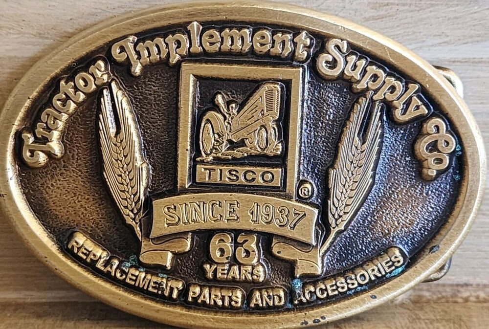 Vintage Tractor Implement Supply Tisco 63 Year Anniversary Belt Buckle See Pic.